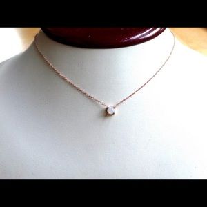 Opal Pendant Necklace 14k Rose Gold / Minimalist
